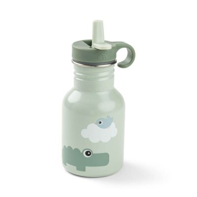 Gourde en inox avec paille playground 350 ml vert