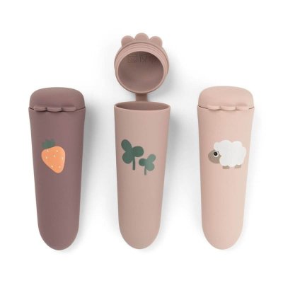 Lot de 3 moules à glace en silicone sheepy rose