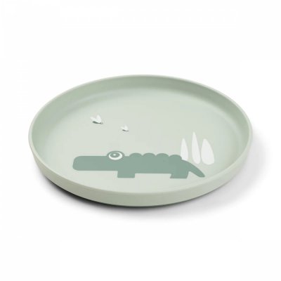 Assiette bébé foodie croco vert