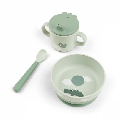 Foodie coffret premier repas happy clouds vert