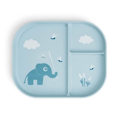 Assiette plateau elphee bleu