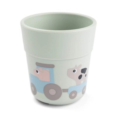 Coffret repas avec ventouse tiny farm vert