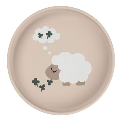 Assiette stick & stay en silicone tiny farm sable