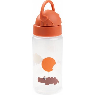 Gourde à paille happy clouds papaye