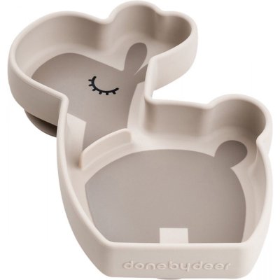 Assiette silicone avec ventouse lalee sable