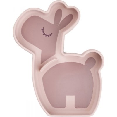 Assiette silicone avec ventouse lalee rose
