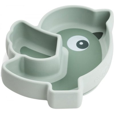 Assiette silicone avec ventouse birdee vert