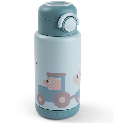 Gourde isotherme tiny farm bleu