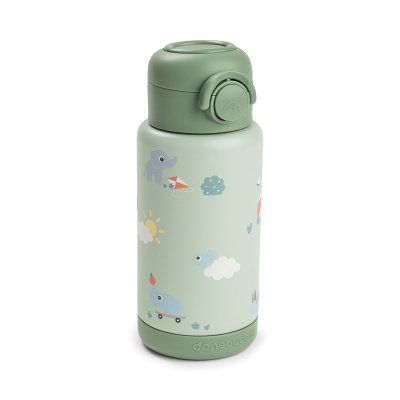 Gourde à paille isotherme playground vert 340 ml