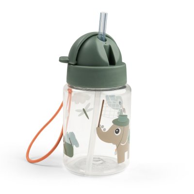 Gourde à paille tiny trails vert 280 ml