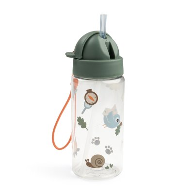 Gourde à paille tiny trails vert 350 ml
