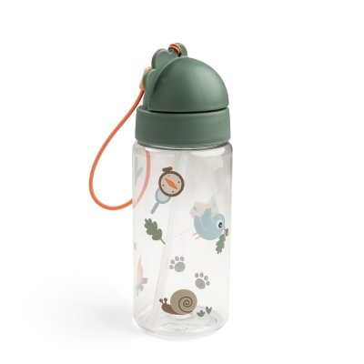 Gourde à paille tiny trails vert 350 ml