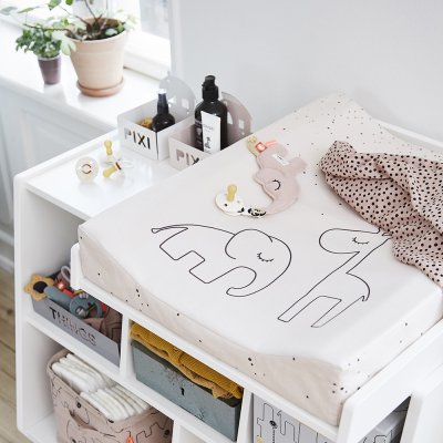 Matelas à langer dreamy dots rose poudré