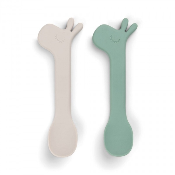 Lot de 2 cuillères silicone lalee vert Done by deer
