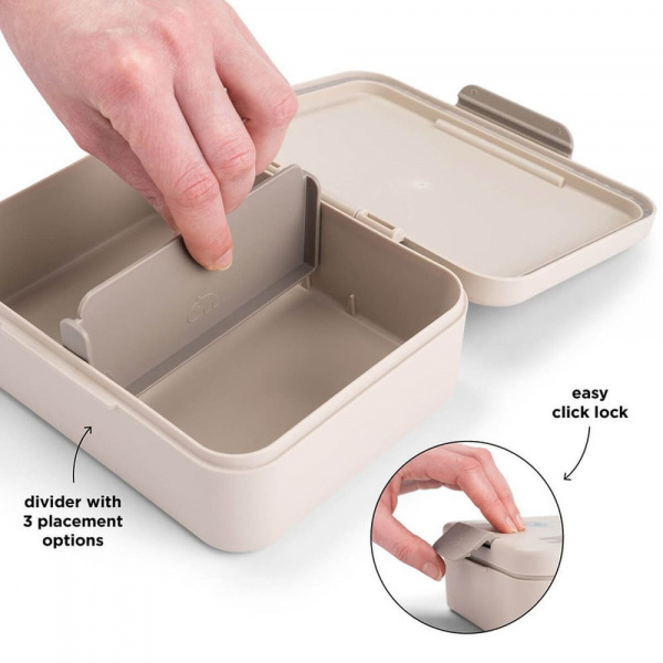 Boîte à goûter avec séparateur celebration sable Done by deer