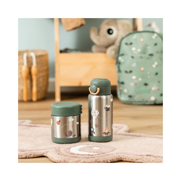 Boîte à repas isotherme tiny trails vert 300 ml Done by deer