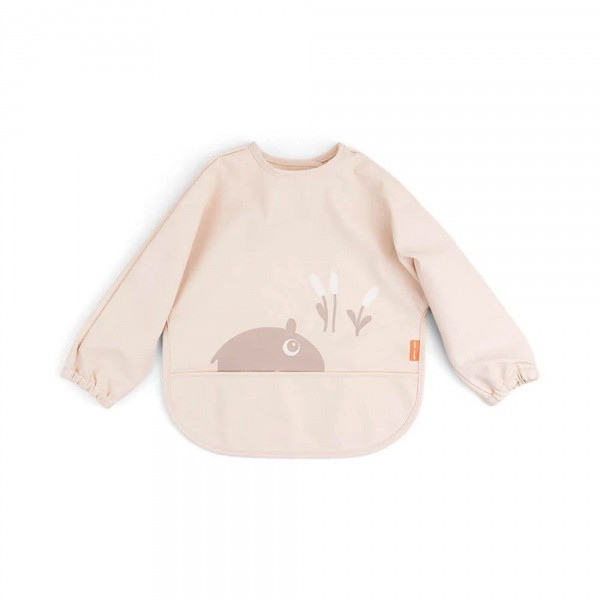 Bavoir manches longues 6-18 mois ozzo rose Done by deer