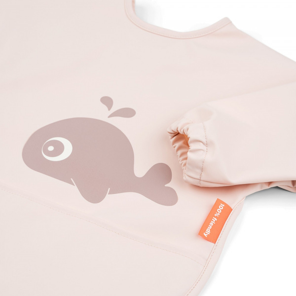 Bavoir à manches longues 6-18 mois wally rose Done by deer