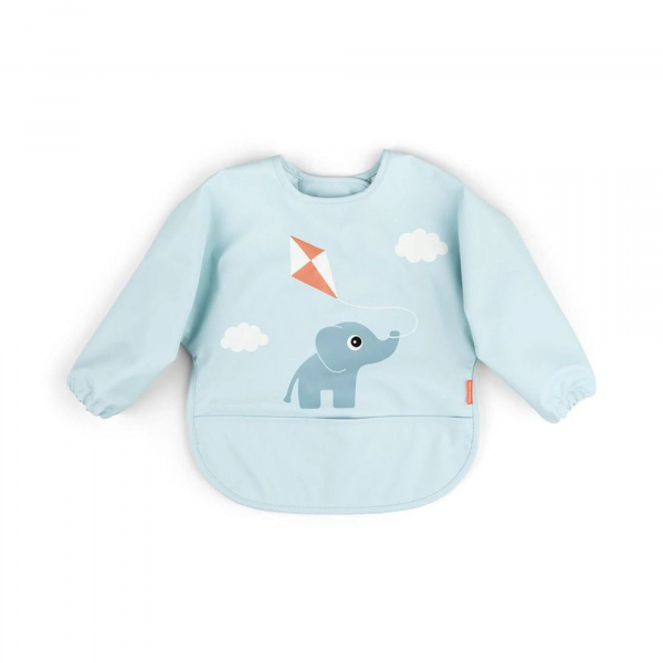 Bavoir à manches avec poche playground bleu Done by deer