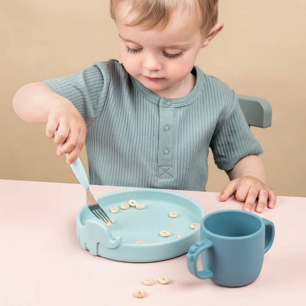 Lot de 3 couverts 3 easy-grip deer friends bleu Done by deer