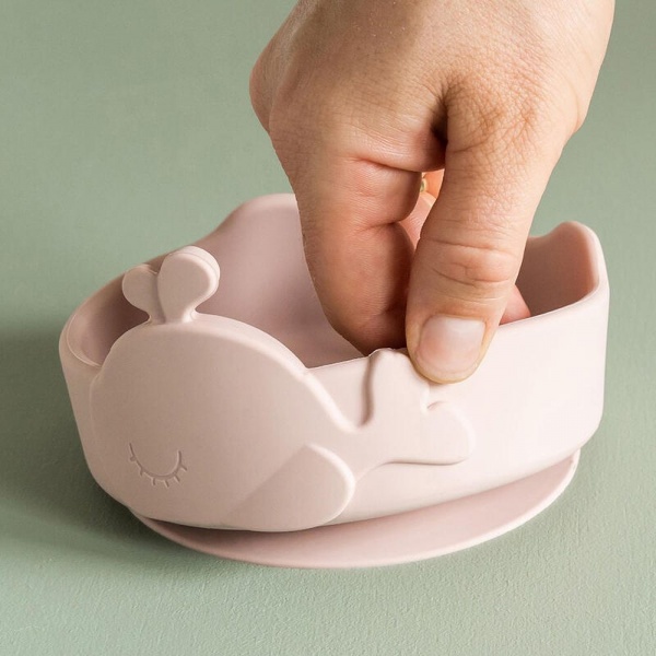 Bol ventouse et cuillère silicone wally rose Done by deer