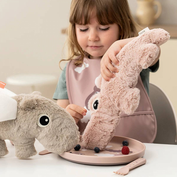 Assiette bébé foodie happy clouds rose Done by deer