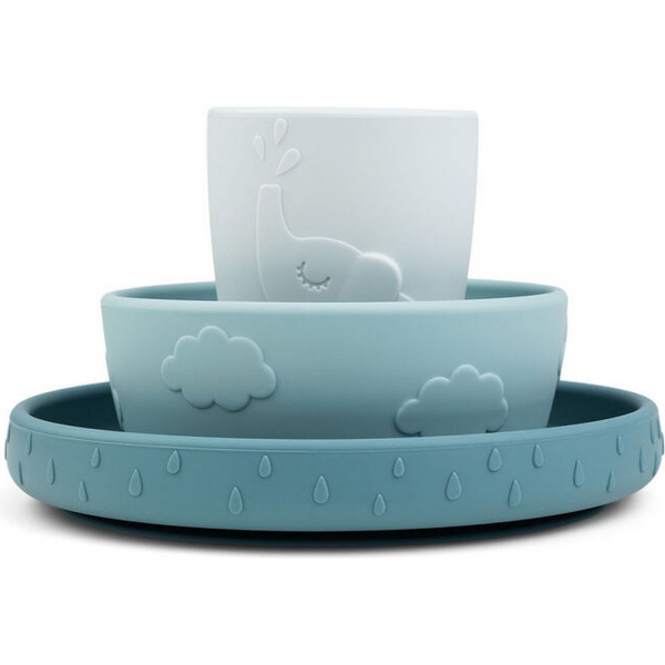 Coffret repas ventouse deer friends bleu Done by deer