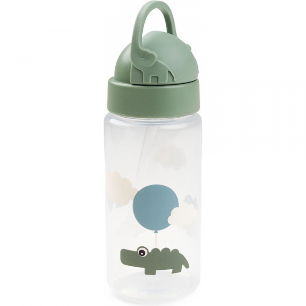 Gourde à paille happy clouds vert Done by deer