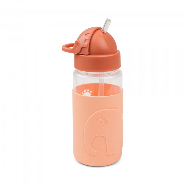 Gourde avec paille easy-grip elphee papaye Done by deer