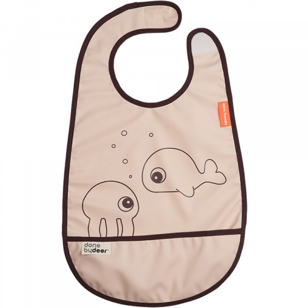 Les imparfaits - bavoir velcro sea friends rose Done by deer