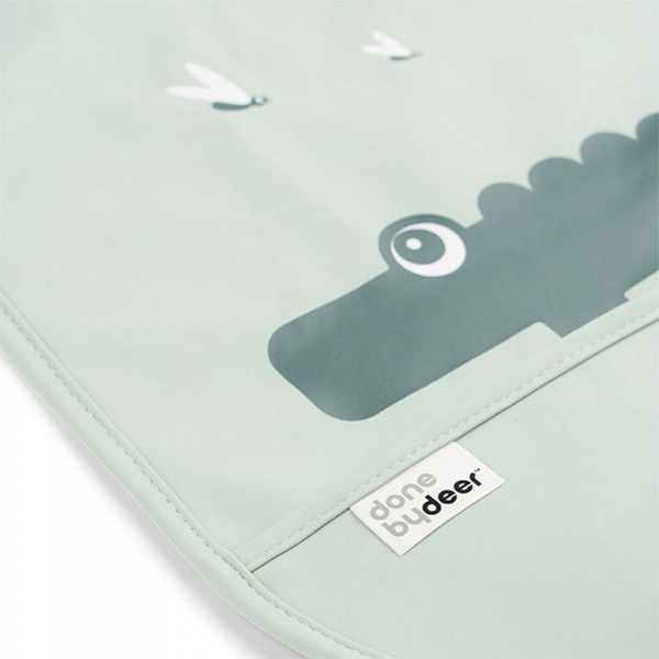 Lot de 2 bavoirs velcro croco vert Done by deer