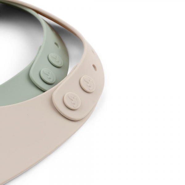 Lot de 2 bavoirs récupérateurs lalee sable/vert Done by deer