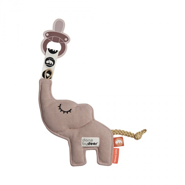 COMVIP Animal Doudou Attache-sucette B/éb/é Mignon Accroche-t/étine Peluche Doux Blanc Chien