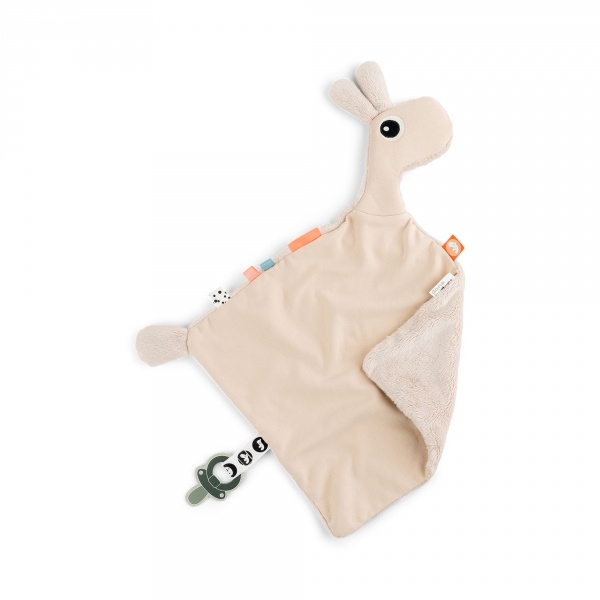 Doudou plat attache sucette lalee sable Done by deer