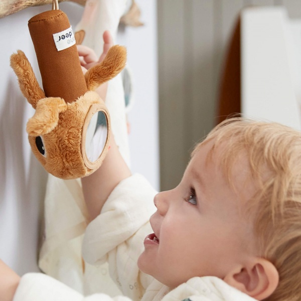 Hochet miroir jelly moutarde Done by deer