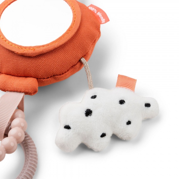 Hochet à suspendre happy clouds papaye Done by deer