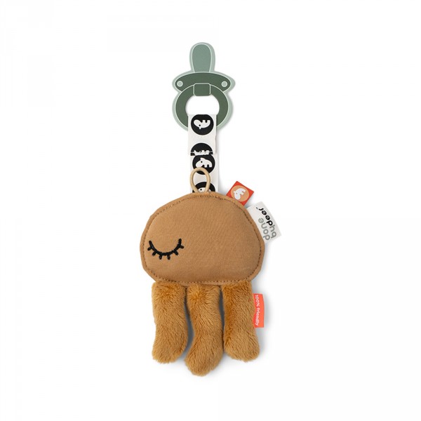 Doudou attache sucette jelly noir et blanc Done by deer