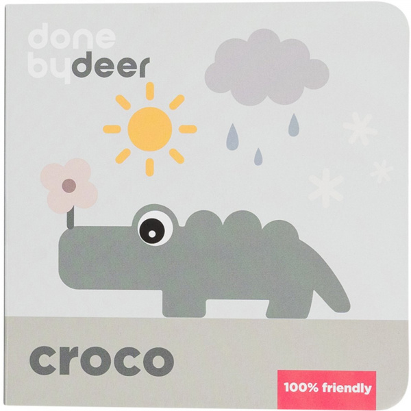Livre d'éveil croco multicolore Done by deer