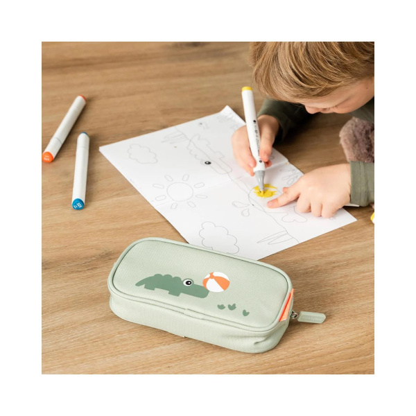 Trousse à crayons playground vert Done by deer