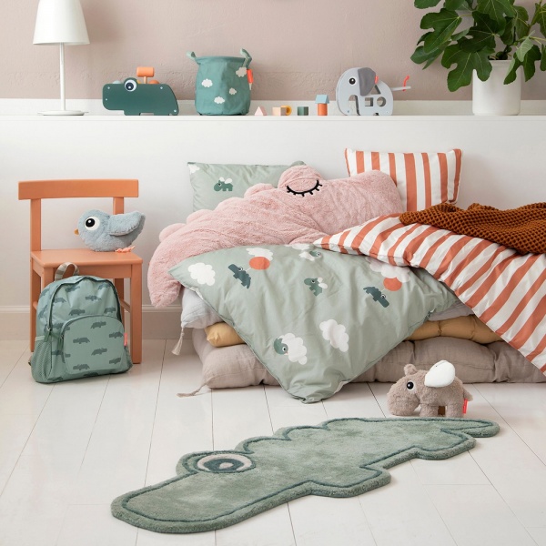 Tapis de chambre croco vert Done by deer
