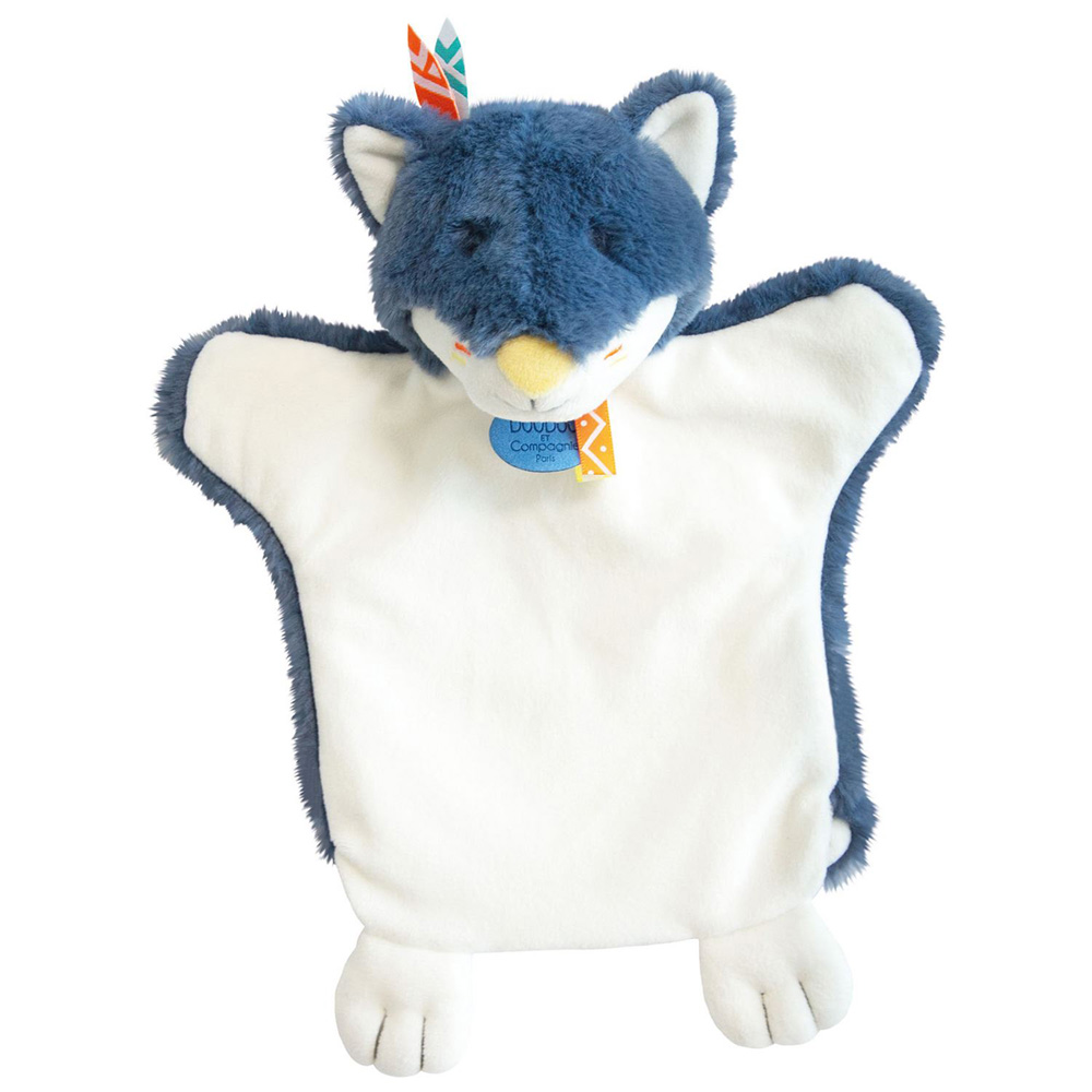 Jouet D Eveil Bebe Marionnette Loup Bleu De Doudou Et Compagnie Sur Allobebe