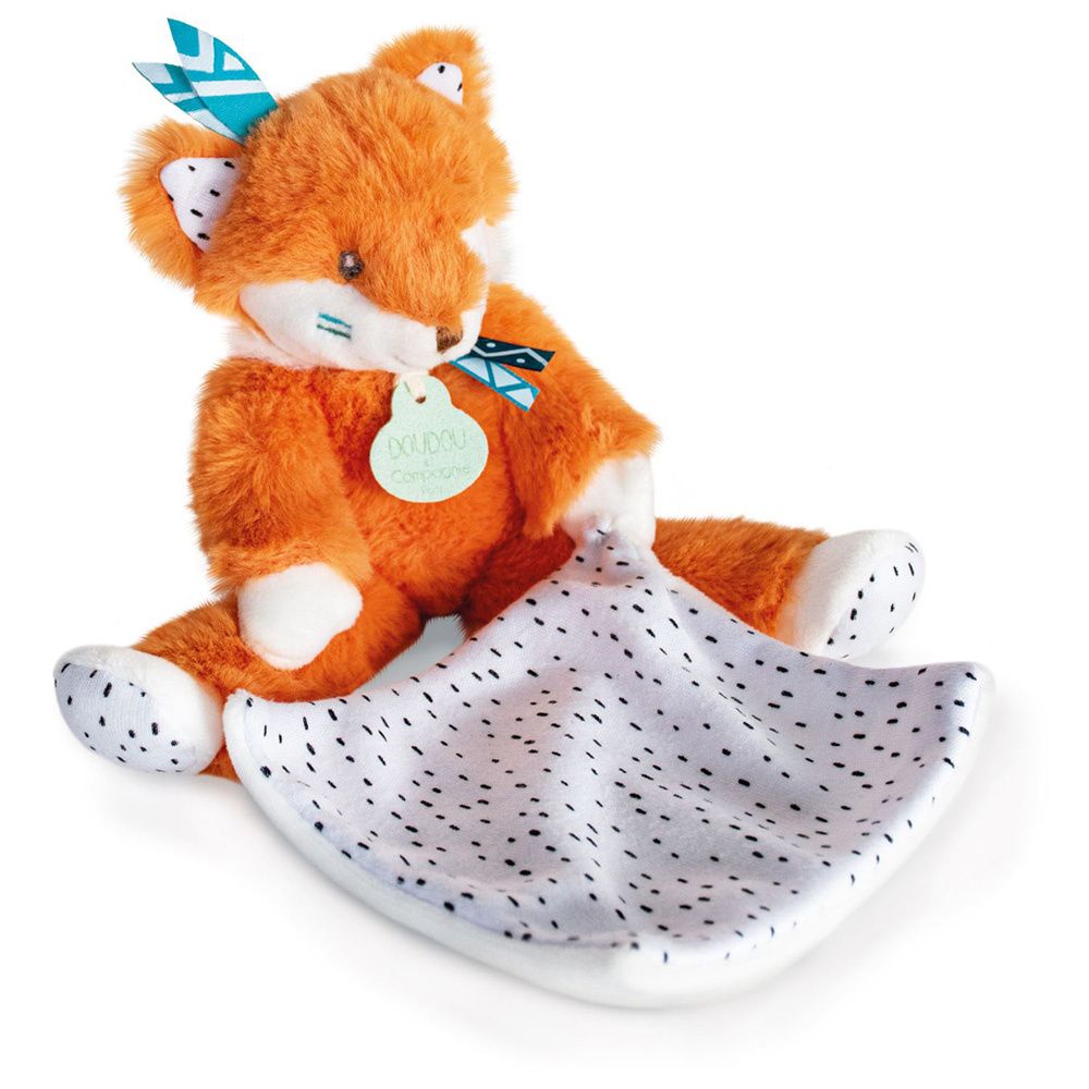 Peluche bébé pantin avec doudou renard