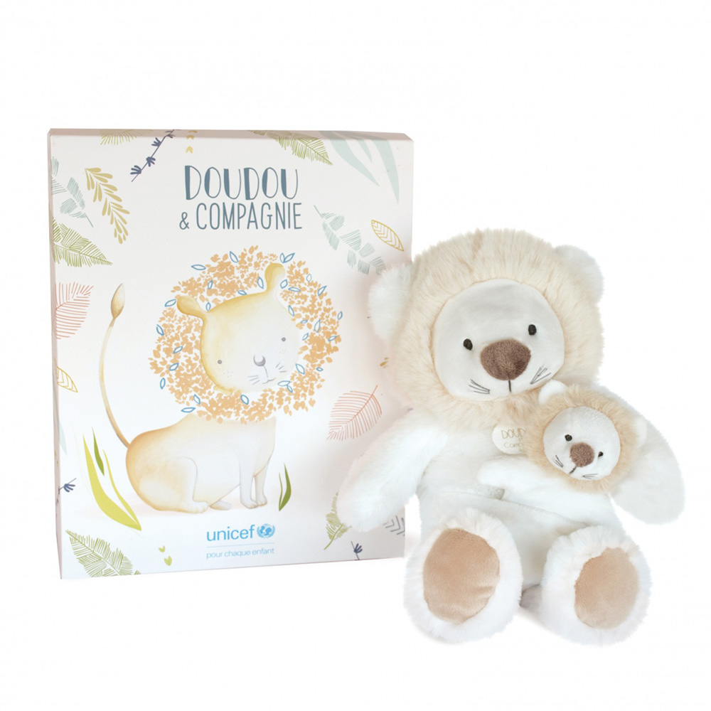 Doudou attache tétine personnalisé avec peluche UNICEF - Renard