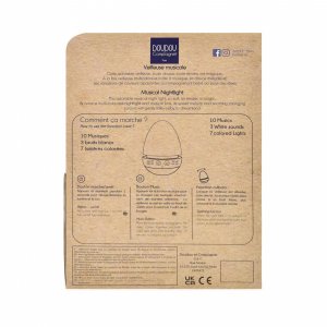 Veilleuse musicale culbuto lapin doudou ocre Doudou et compagnie