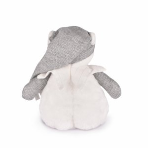 Veilleuse peluche musicale à projection d'étoiles ours gris Doudou et compagnie