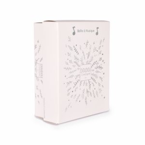 Veilleuse peluche musicale à projection d'étoiles ours gris Doudou et compagnie