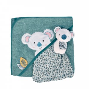 Coffret cape de bain et doudou yoca le koala Doudou et compagnie