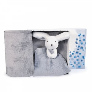 Coffret plaid et doudou happy glossy Doudou et compagnie