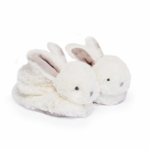 Chaussons 0-6 mois lapin bonbon taupe Doudou et compagnie