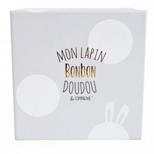 Chaussons 0-6 mois lapin bonbon taupe Doudou et compagnie